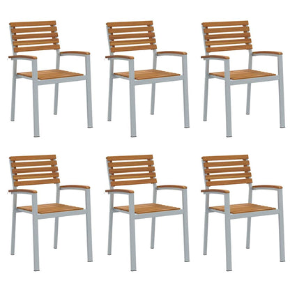 vidaXL Gartenstuhl 6 pcs Braun 56 x 57 x 87 cm Massivholz Akazie