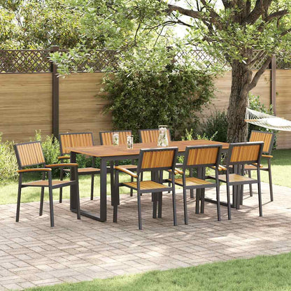 vidaXL Chaises empilables 8 pcs Marron 56 x 57 x 87 cm Bois d'acacia massif
