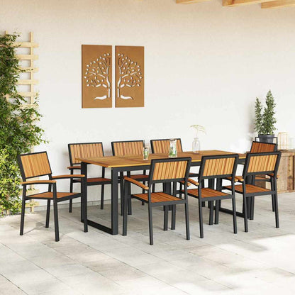 vidaXL Chaises empilables 8 pcs Marron 56 x 57 x 87 cm Bois d'acacia massif