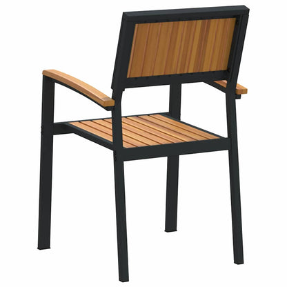 vidaXL Chaises empilables 8 pcs Marron 56 x 57 x 87 cm Bois d'acacia massif