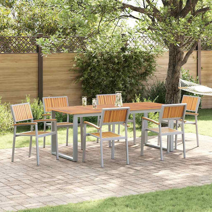 vidaXL Chaise empilable 6 pcs Marron 56 x 57 x 87 cm Bois d'acacia massif