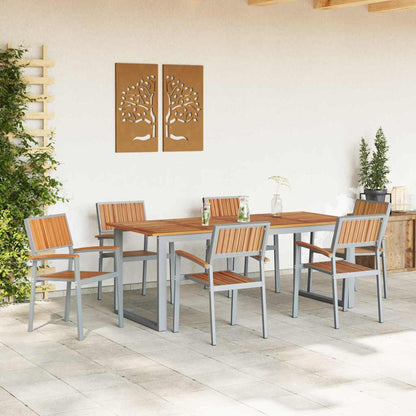 vidaXL Chaise empilable 6 pcs Marron 56 x 57 x 87 cm Bois d'acacia massif