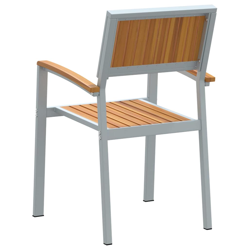 vidaXL Chaises empilables 8 pcs marron 56 x 57 x 87 cm Bois d'acacia massif