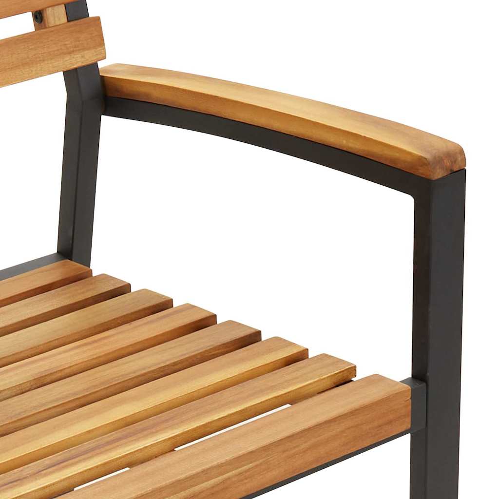 Garten Essgruppe 3 pcs Schwarz Massivholz Akazie