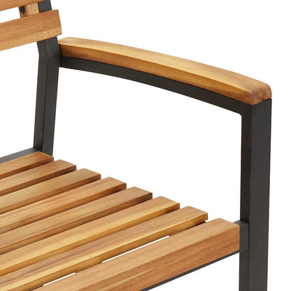 Garten Essgruppe 3 pcs Schwarz Massivholz Akazie