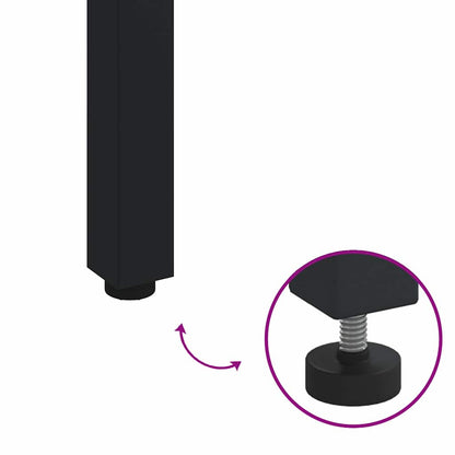 Garten Essgruppe 3 pcs Schwarz Massivholz Akazie