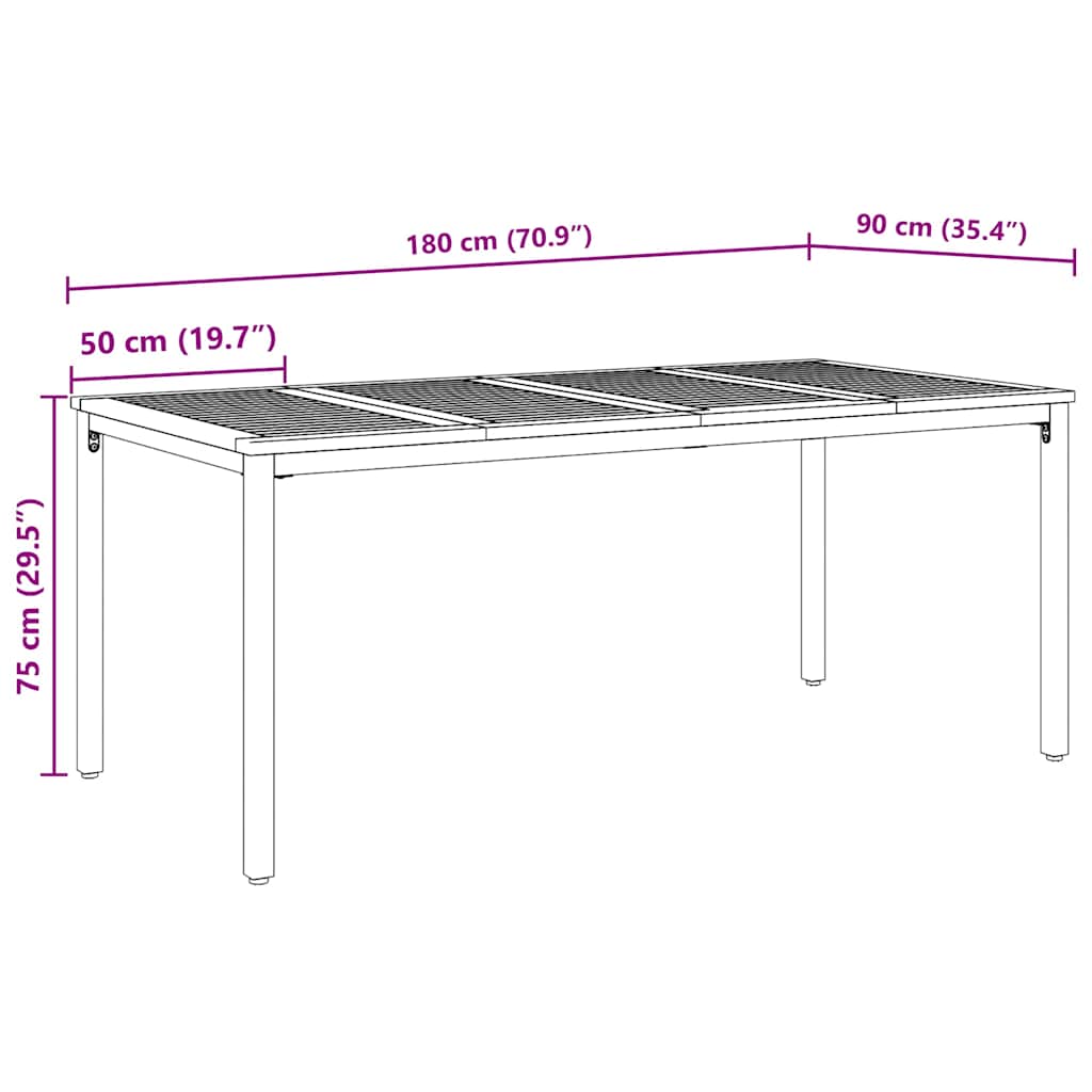vidaXL Garten Essgruppe 5 pcs Grau Massivholz Akazie