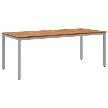 vidaXL Garten Essgruppe 9 pcs Grau und Braun 200 x 90 x 75 cm