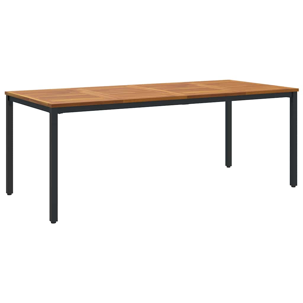 vidaXL Garten Essgruppe 7 pcs Schwarz Massivholz Akazie