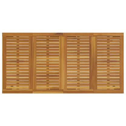 vidaXL Garten Essgruppe 5 pcs Grau Massivholz Akazie