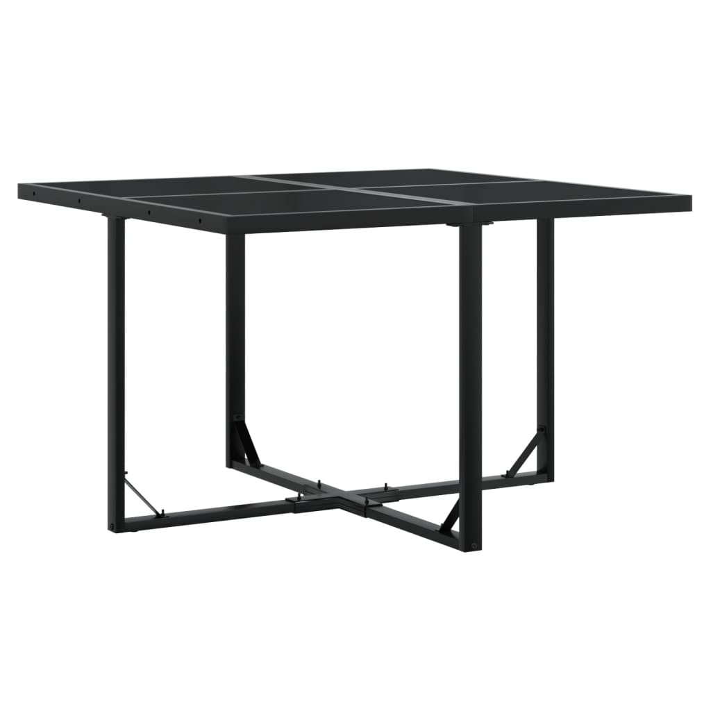 vidaXL 5-tlg. Garten-Essgruppe mit Kissen Schwarz Poly Rattan