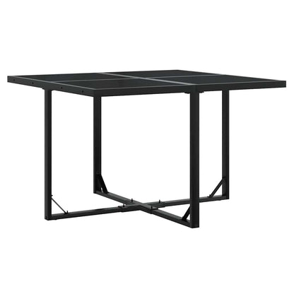 vidaXL 5-tlg. Garten-Essgruppe mit Kissen Schwarz Poly Rattan