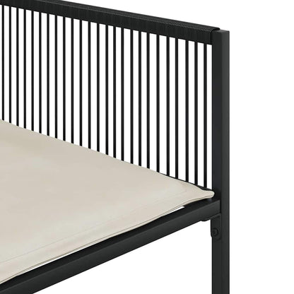 vidaXL 5-tlg. Garten-Essgruppe mit Kissen Schwarz Poly Rattan