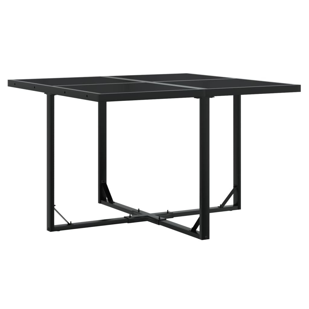 vidaXL 5-tlg. Garten-Essgruppe mit Kissen Schwarz Poly Rattan
