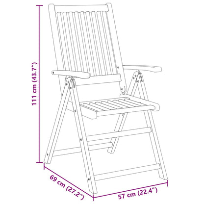 vidaXL Ensemble de salle à manger de jardin 5 pcs 140x80x74 cm Bois d'acacia massif