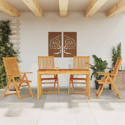 vidaXL Ensemble de salle à manger de jardin 5 pcs 140x80x74 cm Bois d'acacia massif