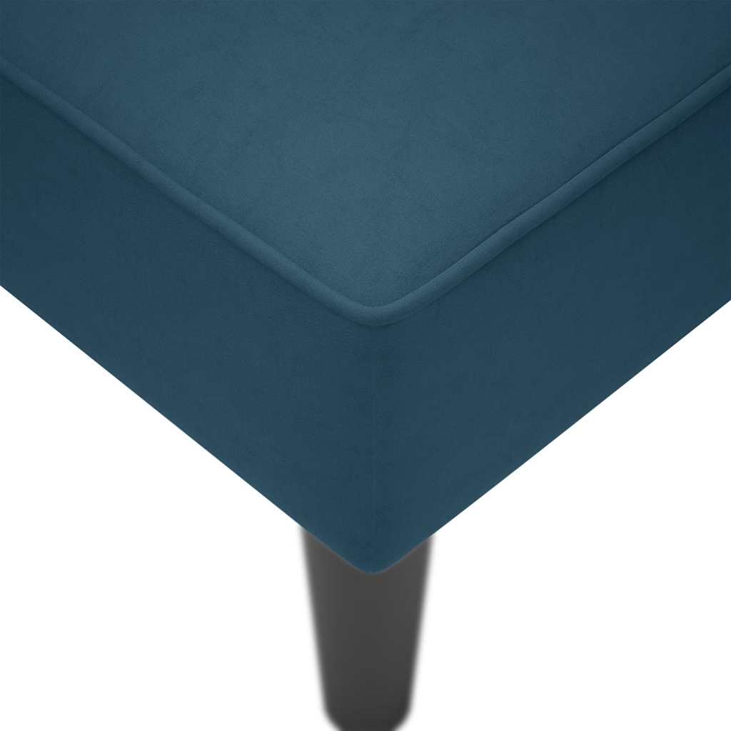 Chaiselongue mit Rechter Armlehne Blau Samt