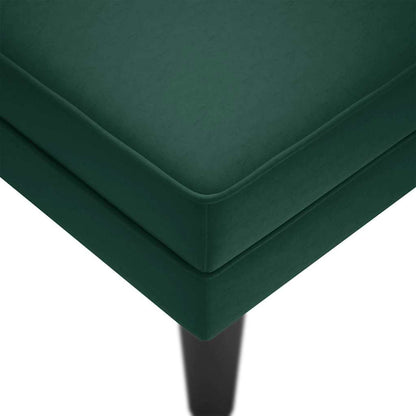 Chaiselongue mit Kissen und Rechter Armlehne Dunkelgrün Samt