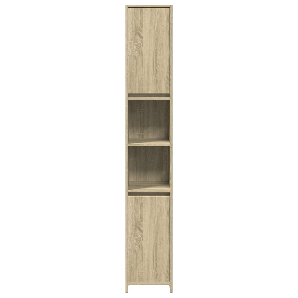 vidaXL Badezimmerschrank Sonoma-Eiche 30x30x183,5 cm Holzwerkstoff