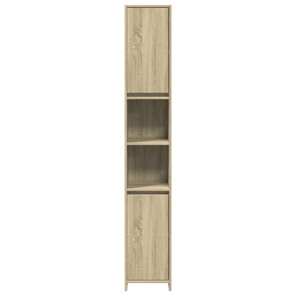 vidaXL Badezimmerschrank Sonoma-Eiche 30x30x183,5 cm Holzwerkstoff