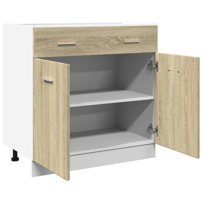vidaXL Schubunterschrank Lyon Sonoma-Eiche 80x46x81,5 cm Holzwerkstoff