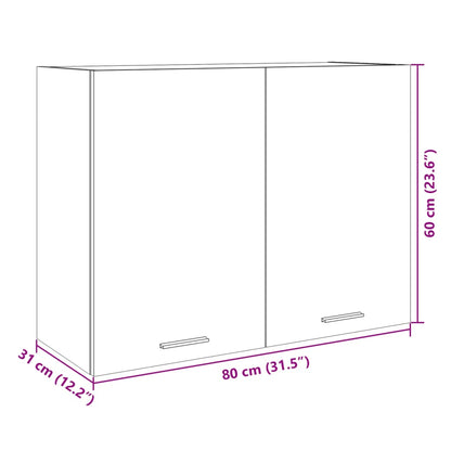 vidaXL Hängeschrank Lyon Sonoma-Eiche 80x31x60 cm Holzwerkstoff