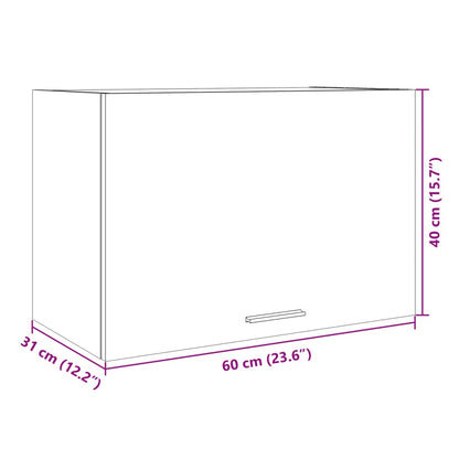 vidaXL Hängeschrank Lyon Sonoma-Eiche 60x31x40 cm Holzwerkstoff