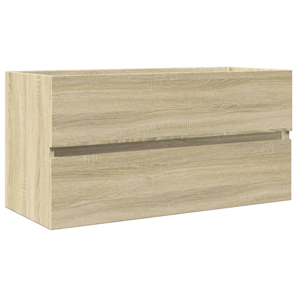 Meuble sous-lavabo vidaXL chêne sonoma 90x38,5x45 cm en bois d'ingénierie