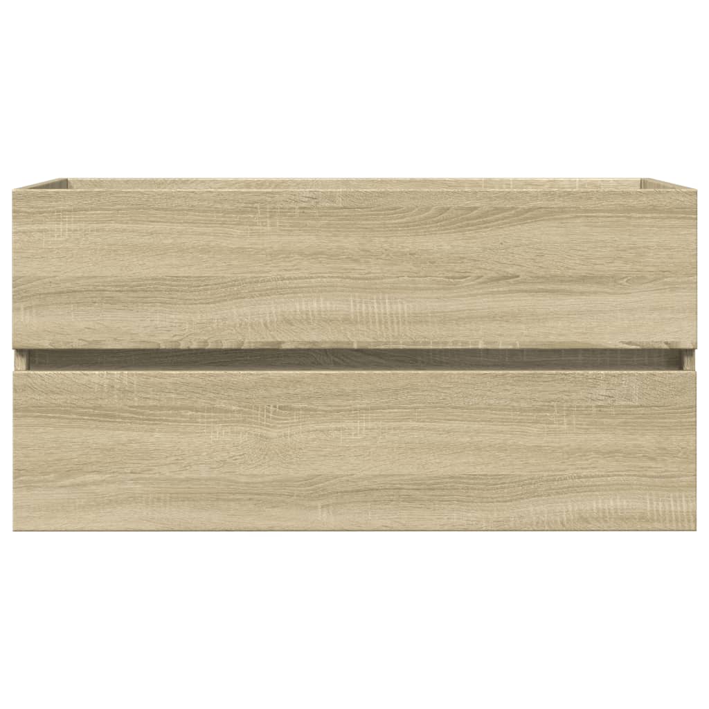 Meuble sous-lavabo vidaXL chêne sonoma 90x38,5x45 cm en bois d'ingénierie