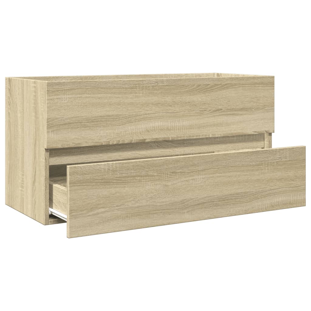 Meuble sous-lavabo vidaXL chêne sonoma 90x38,5x45 cm en bois d'ingénierie