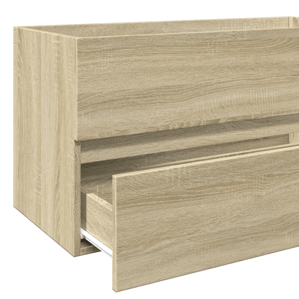 Meuble sous-lavabo vidaXL chêne sonoma 90x38,5x45 cm en bois d'ingénierie