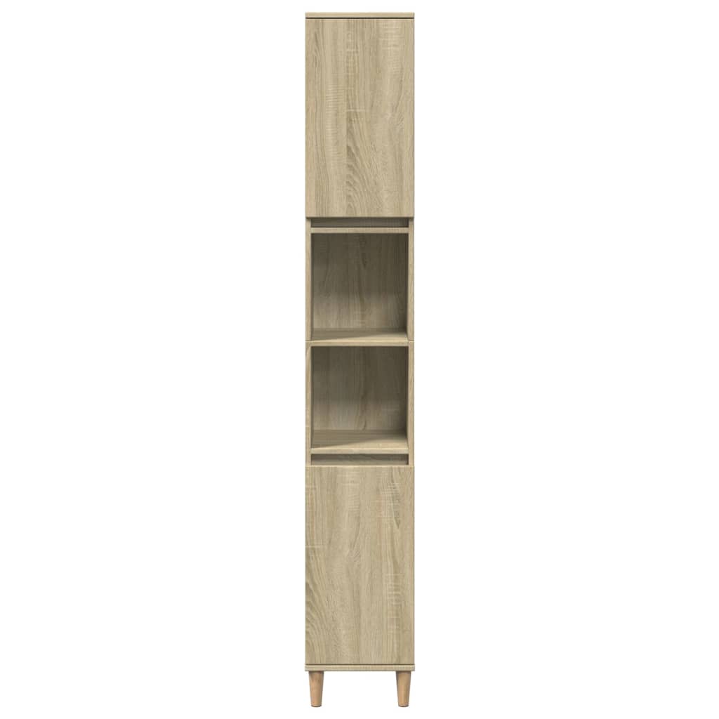 vidaXL Badschrank Sonoma-Eiche 30x30x190 cm Holzwerkstoff