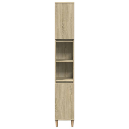 vidaXL Badschrank Sonoma-Eiche 30x30x190 cm Holzwerkstoff