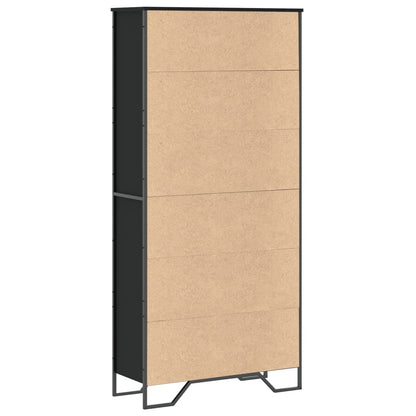 vidaXL Bücherregal Schwarz 80x31x169 cm Holzwerkstoff