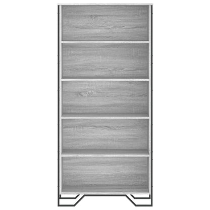 vidaXL Bücherregal Grau Sonoma 80x31x169 cm Holzwerkstoff