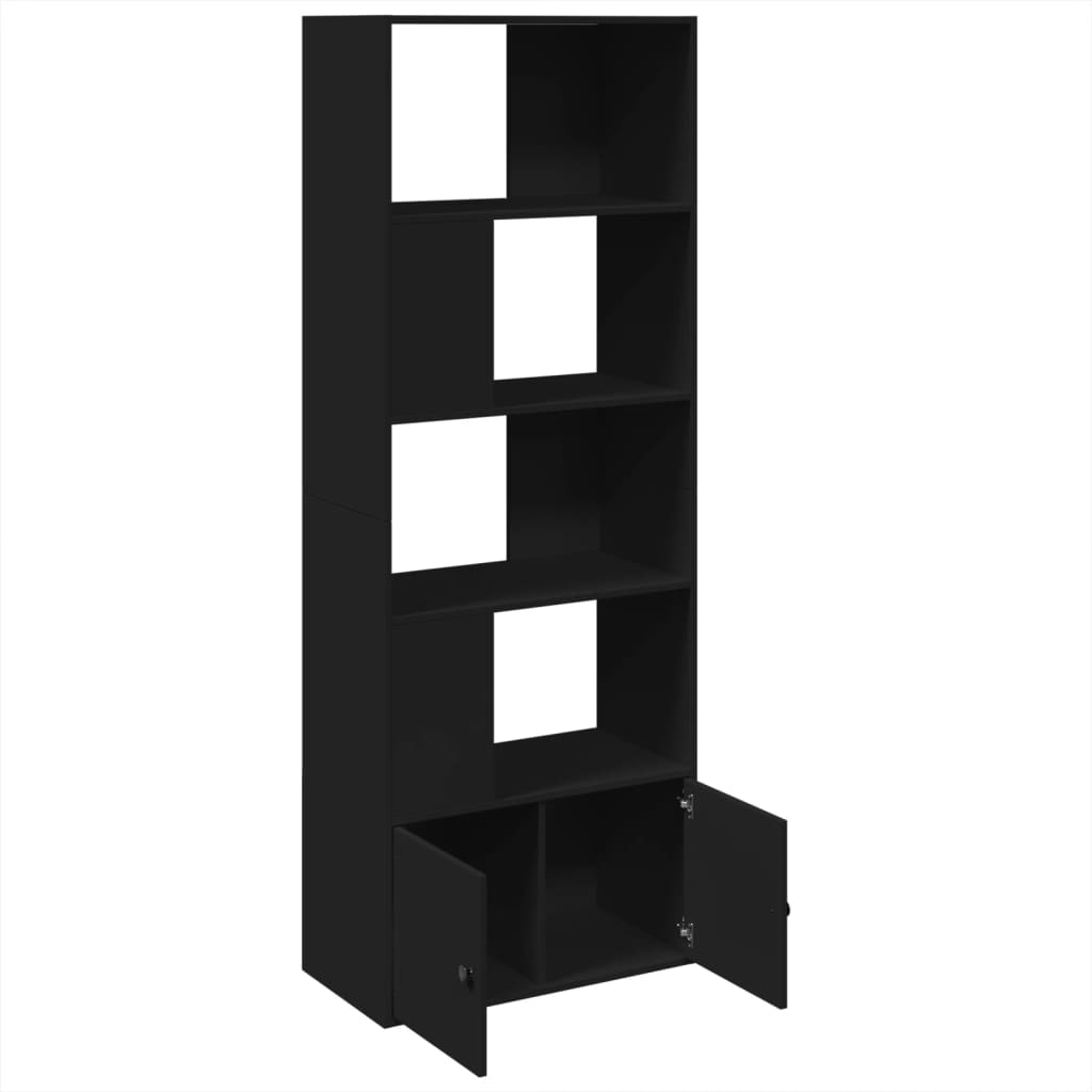 vidaXL Bücherregal Schwarz 70x36x189 cm Holzwerkstoff