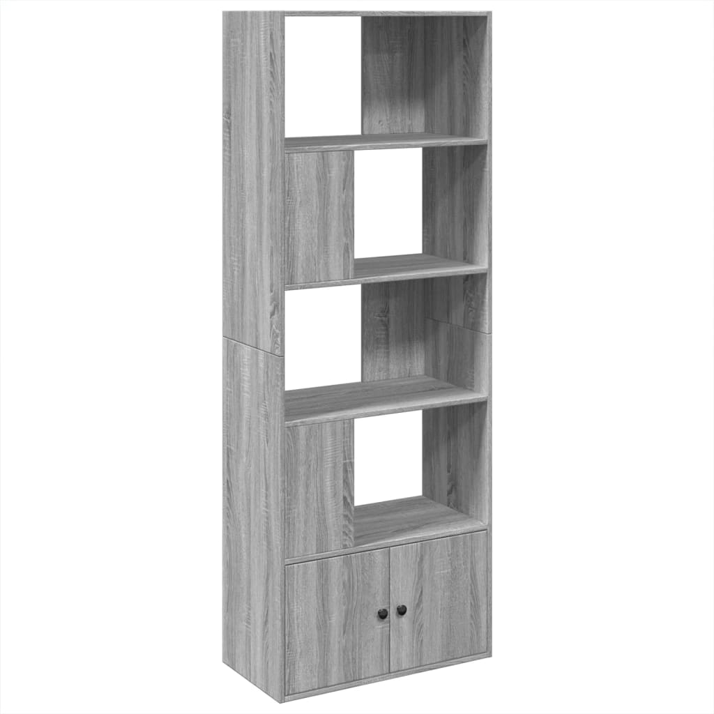 vidaXL Bücherregal Grau Sonoma 70x36x189 cm Holzwerkstoff