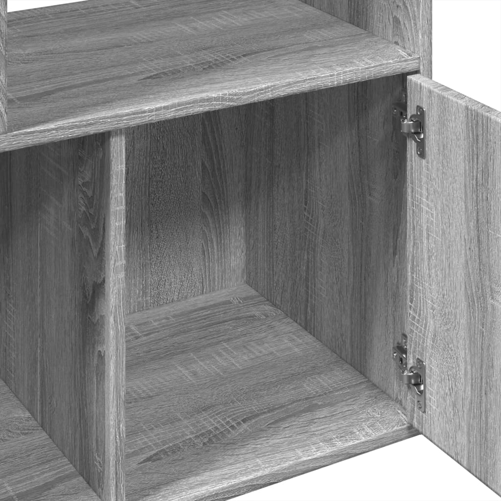 vidaXL Bücherregal Grau Sonoma 70x36x189 cm Holzwerkstoff