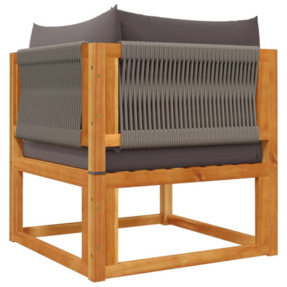 vidaXL 9-tlg. Gartensofa-Set mit Kissen Holz Akazie & Seil