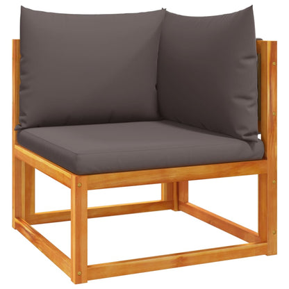 vidaXL 5-tlg. Gartensofa-Set mit Kissen Holz Akazie & Seil