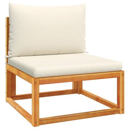 vidaXL Ensemble de canapés de jardin 6 pcs avec coussins, bois d'acacia et corde