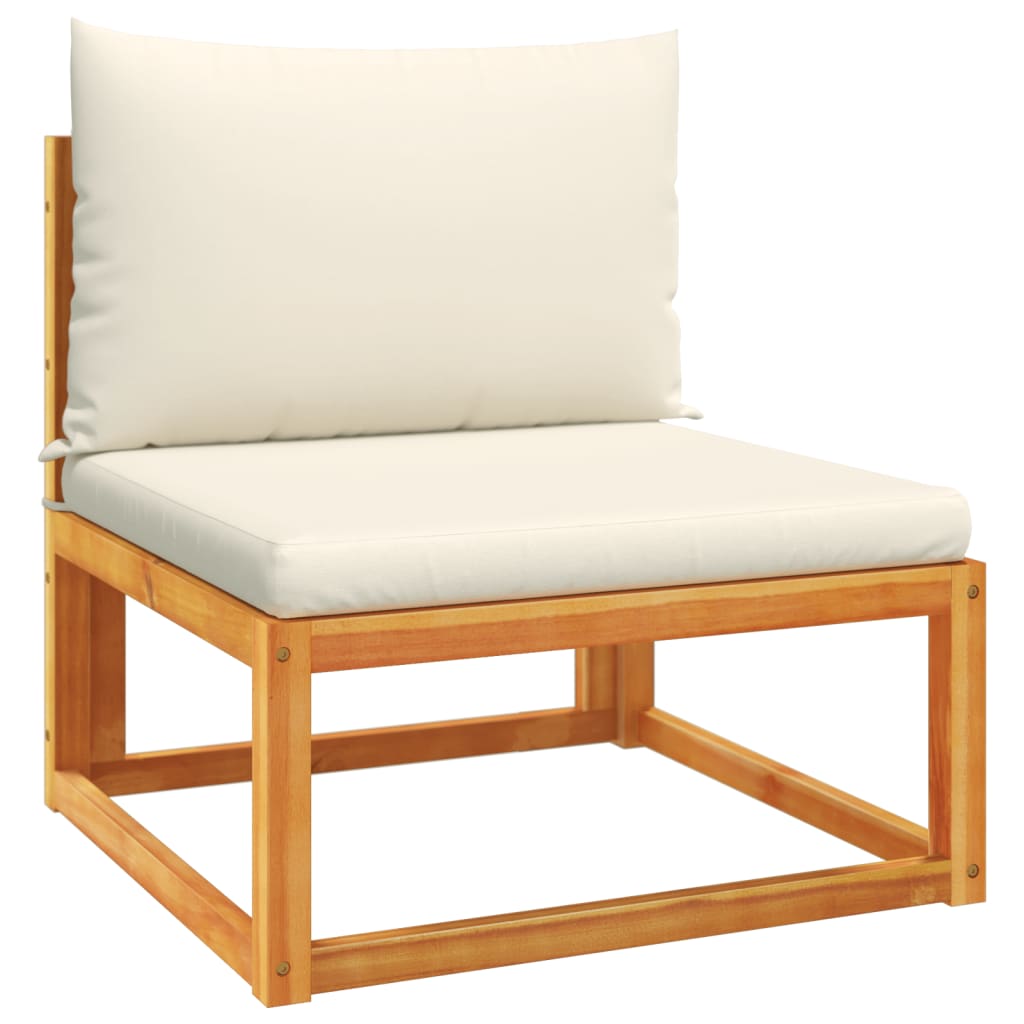 vidaXL 7-tlg. Gartensofa-Set mit Kissen Holz Akazie & Seil