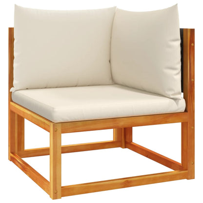 vidaXL 4-tlg. Gartensofa-Set mit Kissen Holz Akazie & Rattan