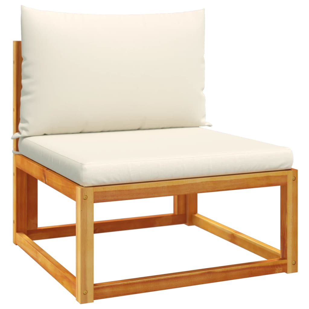 vidaXL 4-tlg. Gartensofa-Set mit Kissen Holz Akazie & Rattan