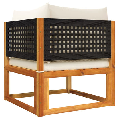 vidaXL 4-tlg. Gartensofa-Set mit Kissen Holz Akazie & Rattan