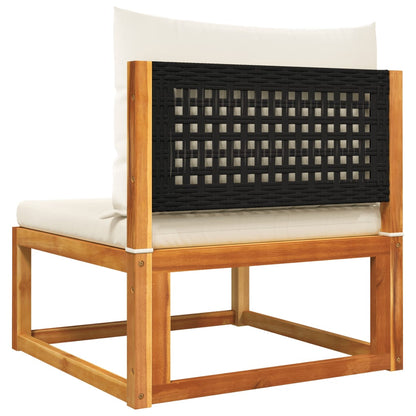 vidaXL 4-tlg. Gartensofa-Set mit Kissen Holz Akazie & Rattan