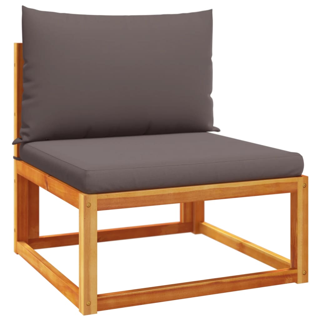 vidaXL 4-tlg. Gartensofa-Set mit Kissen Holz Akazie & Rattan