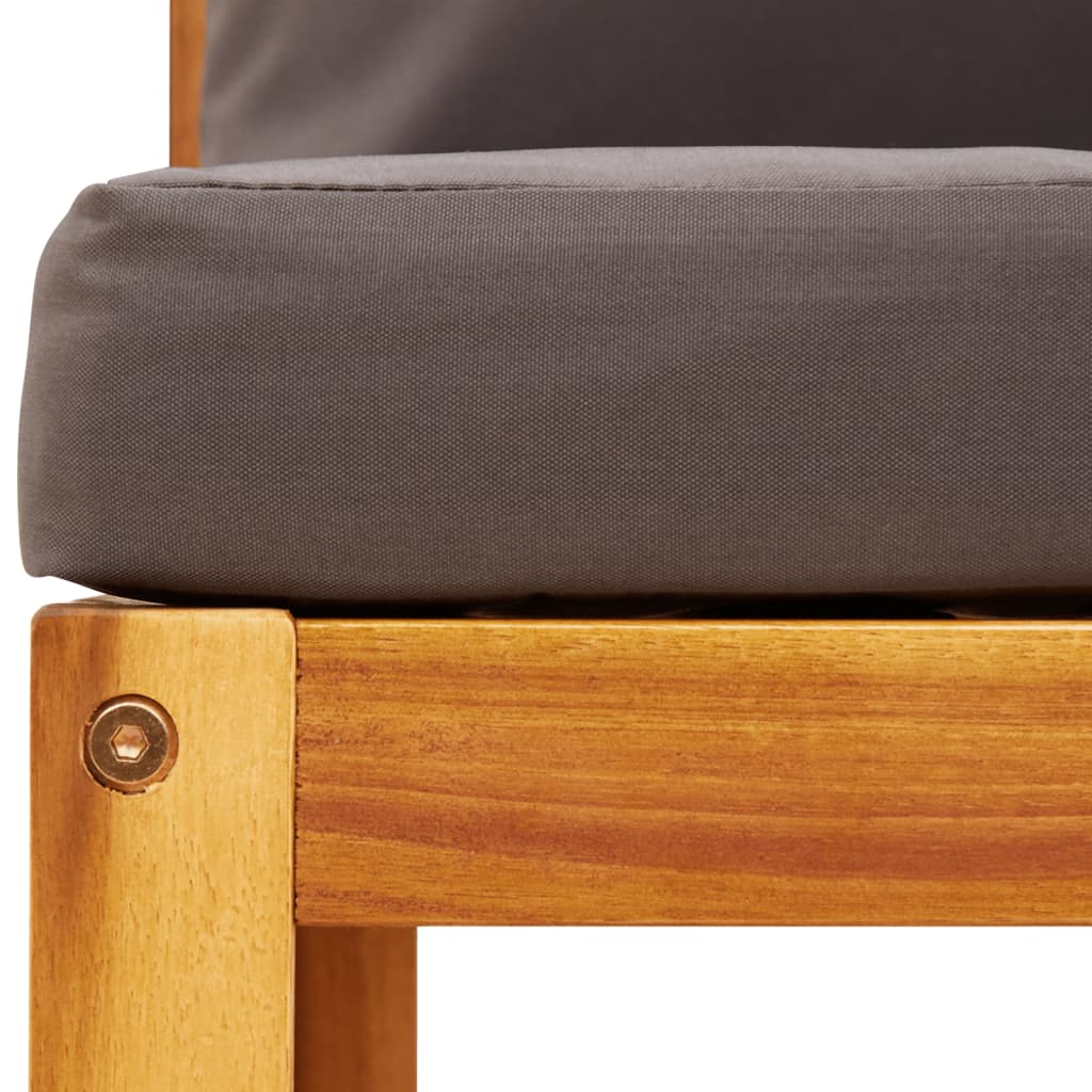 vidaXL 4-tlg. Gartensofa-Set mit Kissen Holz Akazie & Rattan