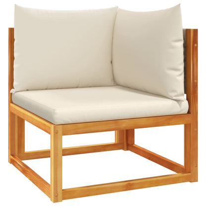 vidaXL 4-tlg. Gartensofa-Set mit Kissen Holz Akazie & Rattan
