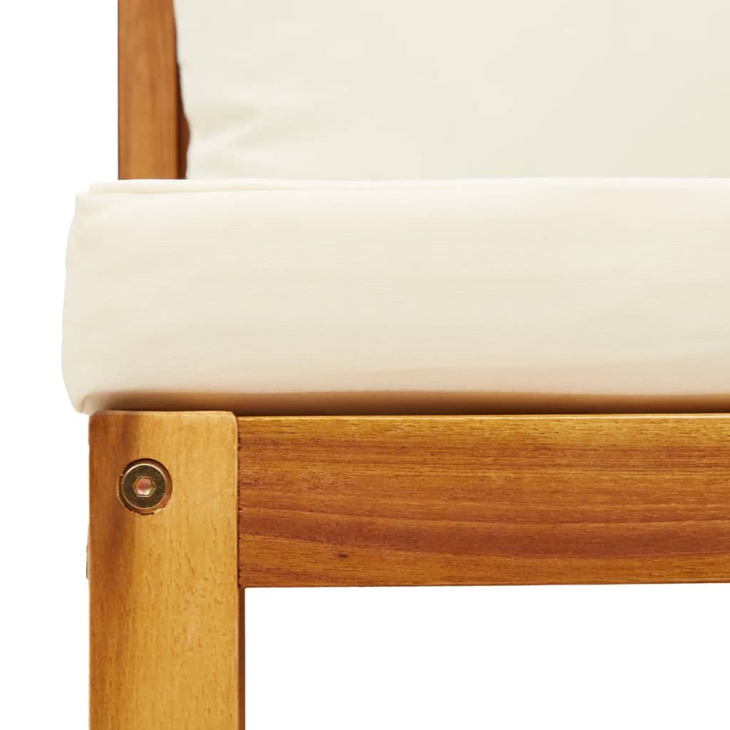 vidaXL 4-tlg. Gartensofa-Set mit Kissen Holz Akazie & Rattan